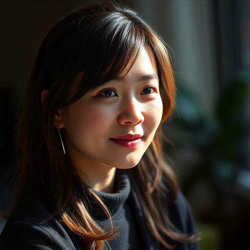 Professional headshot of Sarah Chen, the Creative Director at Scenic Vista Films. She has a thoughtful expression.